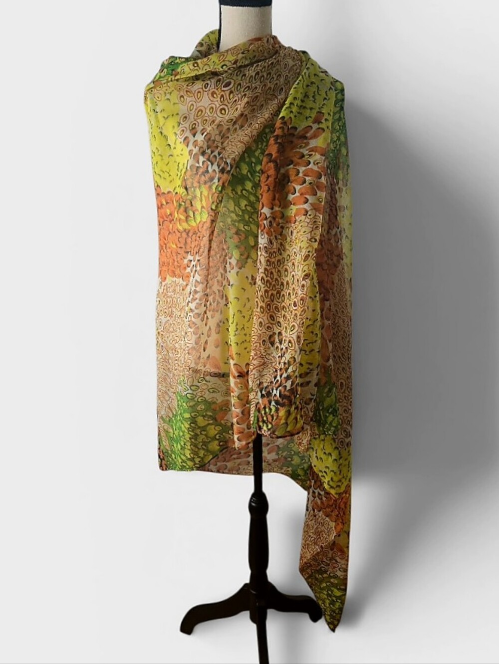 Vintage Oxford Street Accessories Abstract Animal & Botanical Print Scarf